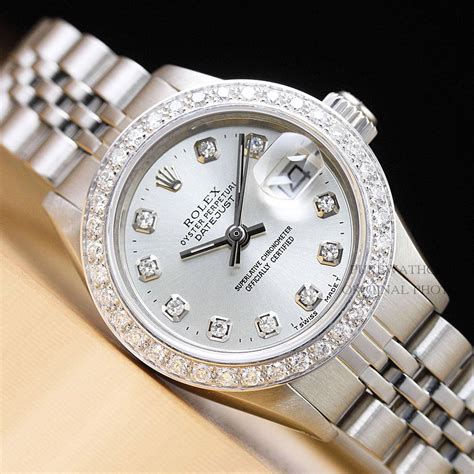 used silver rolex|rolex women silver.